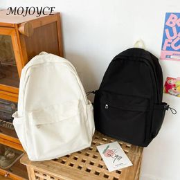 Backpack Nylon Students Bookbag Teens School Large Capacity Fashion Casual Adjustable Strap Solid Colour Shoulder Bag