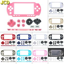 Cases JCD Front Shell Case For Sony PSP1000 Console Faceplate Housing Cover + Button Kit + Conductive Rubber Button For PSP 1000