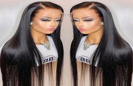 360 Transparent Lace Front Human Hair Wigs Brazilian Straight Glueless 13x4 Lace Frontal Wig for Black Women Preplucked5129972