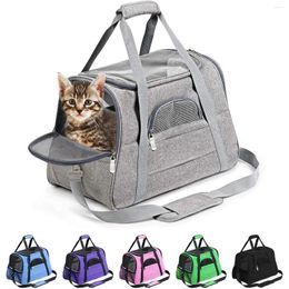 Cat Carriers Pet Carrier Airline Approved Soft-Sided For Dog Portable Travel Outdoor Puppy Sling Bag With Locking Safety Zipper