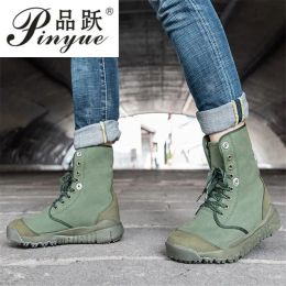 Boots Canvas Boots Army Green Sneakers Men Hightop Military Ankle Boots Canvas Casual Shoes Men Casual Shoes Eur Size 3746