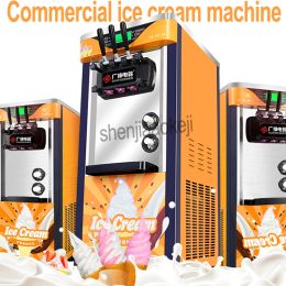 Shavers threecolor commercial desktop soft ice cream machine 220V/100vvertical make ice cream intelligent sweetener ice cream maker 1pc