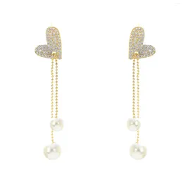 Stud Earrings All Match Heart Ear Alloy Temperament Earring Studs For Birthday Stage Party Show Balls B99