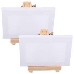 2 Sets Wooden Easel Easels for Painting Canvas Picture Frame Mini Stand Travel