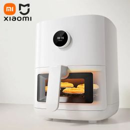 Fryers XIAOMI MIJIA Smart Air Fryer Pro 4L Kitchen Oven Low Temperature Baking At 4080 ° C Non Stick Pot Reduced Fat Home Appliances