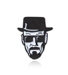 Pins Brooches Breaking Bad Walter White Punk Zinc Alloy Brooch Pins Backpack Pride Clothes Medal Shirt Hat Insignia Badges Men Wo5961672