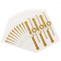Gift Wrap Q6PE 10Pcs Mid-autumn Festival Pattern Gold Paper Card Egg Yolk Sticker Biscuit Packaging