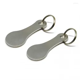 Hooks 2PCS Metal Key Ring Shopping Cart Tokens Aluminum Alloy Keyring Hook Coin Holder Portable For Keychain