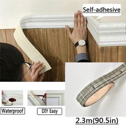 Wall Stickers Decorative Lines Marble Sticker Removable Self-adhesive Strip Decor Foam Frame With Adhesive