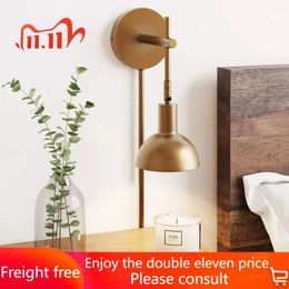 Wall Clocks Brass Mounted Sconce 1-Light Fixture With Plugin And On/Off Switch Freight Free Decoration For Bedroom Clock Decor