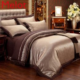 Bedding Sets Luxury High-End Cotton Satin Bed Four-Piece Jacquard Sheet Quilt Cover Comforter Set