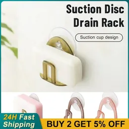 Kitchen Storage Practical Adhesive Drain Drying Rack Cleaning Sponge Hooks Accessories Plastic Suction Disc Hanger Simple