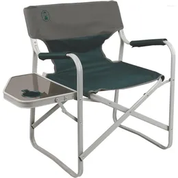 Camp Furniture Outpost Portable Folding Deck Chair With Side Table