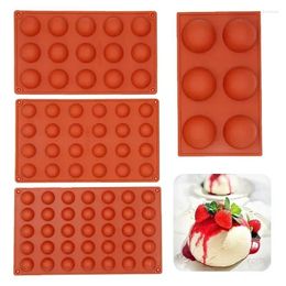 Baking Moulds 4 Size Half Ball Shape Silicone Mold For Bakeware Form Chocolate Candy Mousse Cake Radom Color