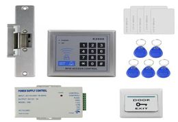 DIYSECUR Access Control System Remote Control RFID Reader Full Kit Set Electric Strike Door Lock Power Supply K200078532876943225