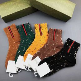 G Cotton socks Men's brand Socks 2024 Designer Womens Five Pair Luxe Sports Winter Letter PrintedSock Embroidery Cotton With Box