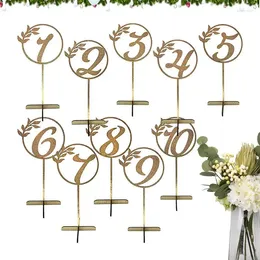 Party Decoration Table Number Plate 10pcs Wedding Numbers Wood Centerpieces For Graduation Ceremonies Home Birthday Parties