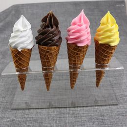 Decorative Flowers Simulated Ice Cream Model Fake Cold Food Dessert Po Props Kids Play Toys