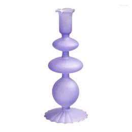 Candle Holders Nordic Matte Glass Home Decoration Candlestick Birthday Holder Dining Table Decore