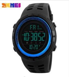 SKMEI Chronograph Sports Watches Men Silicone Countdown LED Digital Watch Military Waterproof Wristwatches Alarm Clock Male2013498