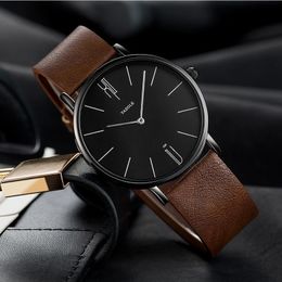 Outdoor Men Watch Genuine Leather Military Sports Analogue Quartz Wristwatch Decoration Business Man Clock Calendar montre homme 240414