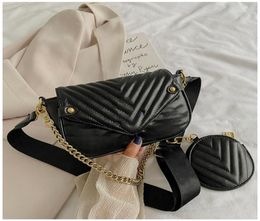 WAVE MULTIPOCHETTE Women Designer Crossbody Bag Fashion Woman Cross Body Bags Quilted Twin Sets Mini Handbag Chain Round Coin Pur2410903