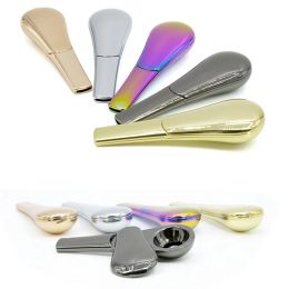 Spoon Ladle Tobacco Metal Smoking Pipe Magnet Scoop Zinc Alloy Anodized Dry Herb pipes smoking accessories Gift Box Journey LL