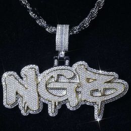 High Quality Sterling Sier VVS Moissanite Hip Hop Jewellery Customise Letter Pendant