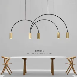 Chandeliers Nordic Volta Suspension Lamp Brief Iron Chandelier Modern Designer Light Vintage Spot Hanging Lights LED Minimalist