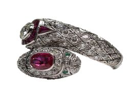 Antique Art Deco 925 Sterling Silver Ruby White Sapphire Ring Anniversary Gift Say Size 5 127837706