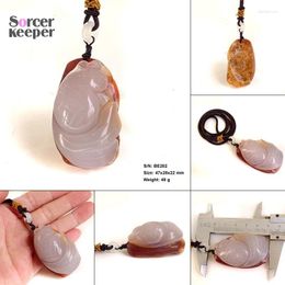 Pendant Necklaces Real Natural Agate Hand Carved Fish With Long Necklace Crystal Original Skin Ore Animal Figurine Crafts Decor Gift BE202