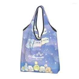 Storage Bags Sumikko Gurashi Grocery Shopping Fashion Shopper Shoulder Tote Large Capacity Portable Japanese Cartoon Game Handbag
