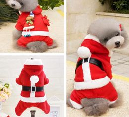 Dog Apparel Clothes Winter Warm Pet Jacket Coat Puppy Classic Santa Clothing Hoodies Small Medium Dogs Yorkshire Outfit
