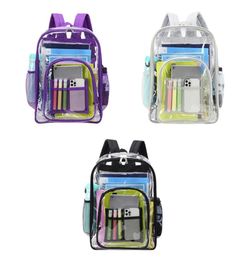 Backpack Clear School PVC See Through Bookbag Transparent Casual Shoulder Daypacks Large Capacity Rucksack For Men Women9504024