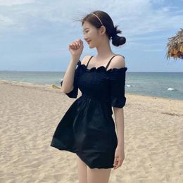 Women's Swimwear 2024 Split Swimsuit Strapless Slimming Skirt Conservative Spring Bathing