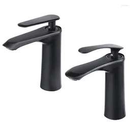 Bathroom Sink Faucets Modern Matte Black Basin Faucet One Hole Single Handle Deck Mount Lavatory Tap Cold And Water Mixer Torneira