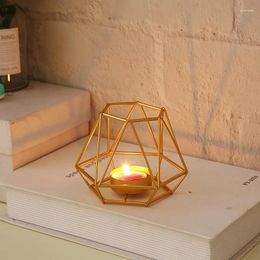 Candle Holders Decor Nordic Gold Holder Christmas Small Classic Modern Metal Iron Centro De Mesa Home Decoration ZP50ZT
