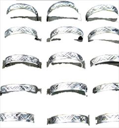 2016 NEW Fashion 200pcs Party Ball Carving Cheap Aluminum Rings Whole Jewelry Lots Mixed Style 8999996