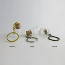Storage Bottles 50 X 7ML 10mlClear Mini Cute Glass Key Chain Pendants Small Wishing With Cork Vial Arts Jars For Bracelets Gifts