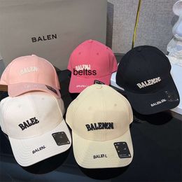 Paris belenciaga Duck Tongue Hat Mens and Womens Hard Top Baseball Hat Big Head Surrounding Face Small Instagram Korean Embroidered Letter High Head Top