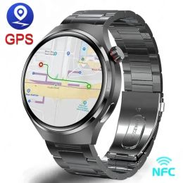 Watches 2023 New For Huawei Xiaomi GT4 Pro Smart Watch Men NFC GPS Tracker AMOLED 360*360 HD Screen Heart Rate Bluetooth Call SmartWatch