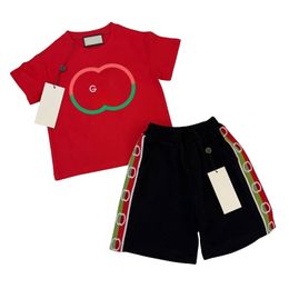 Kids Designer Summer Suit Boys Child T Shirts Shorts Classic Cartoon Short Sleeved Casual Pants Free Collocation Clothing Sets 90-150 R02