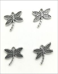 100pcs Lot Dragonfly Alloy Charms Pendants Retro Jewelry Making DIY Keychain Ancient Silver Pendant For Bracelet Earrings 14x18m1252088
