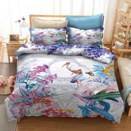 Bedding Sets Flowers And Plants 3D Printed Set Duvet Covers Pillowcases Comforter Bedclothes Bed Linen