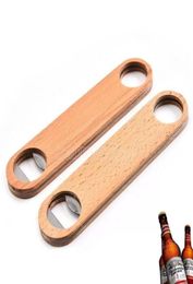 Custom Wood Handle Bottle Openers Bar Blade Beer Bottle Opener Vintage Wooden Handle Stainless Steel Bartender Bottle Opener FY4525656287