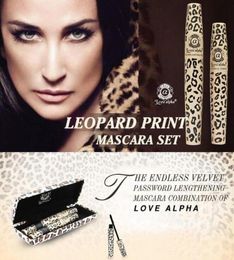 Love Alpha Wild Leopard Mascara 3D Fibre LASHES Love Like Alpha Waterproof Transplanting GelNatural Make Up Cosmetics with box8769600