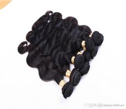 Virgin Hair Body Wave Unprocessed Human Hair Peruvian Malaysian Indian Cambodian Wave 6 Bundles Weaves 60gr one piece DHL1812962