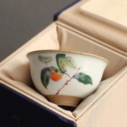 Cups Saucers 70ml Teacup Chinese Ru Kiln Porcelain Small Tea Cup Set Ceramic Bowls Teacups Drinkware Teaware Retro Home Decor