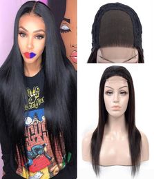 Brazilian Human Hair Lace Front Wigs for Black Women Silky Straight 4x4 Closure Lace Wig High Quality 180 250 Density Wig Natura6132951