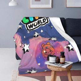 Blankets Toca Boca Cartoon Blanket Flannel Textile Decor Digital Toy Gift For Kid Lightweight Throw Bed Car Bedding Throws